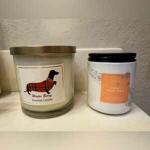 Winter Berry and Snowy Peach Berry Candles